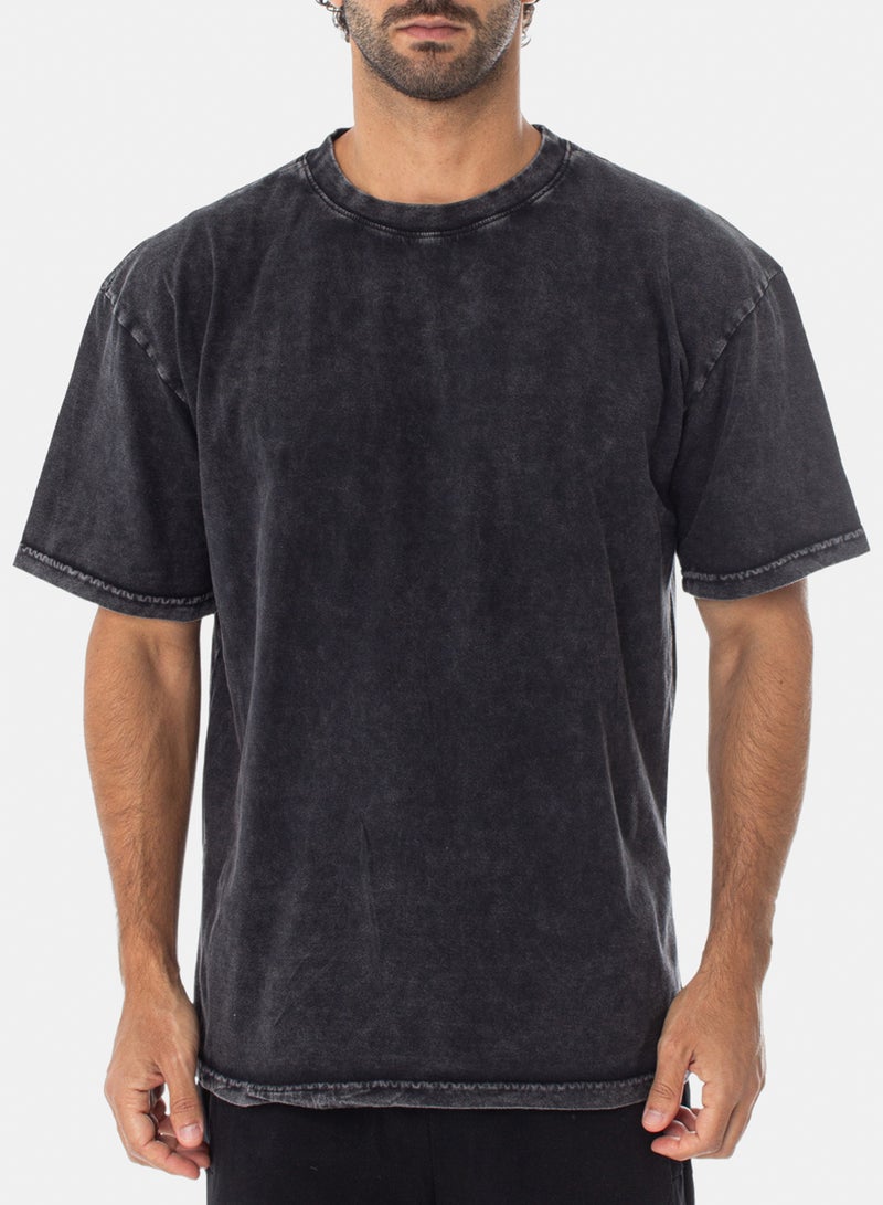 Basic Look Washed T-shirt - Image 1